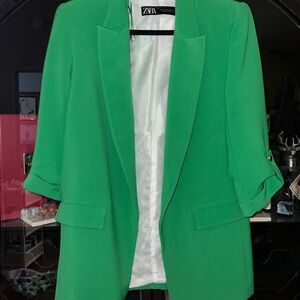 Zara Women's Green Blazer